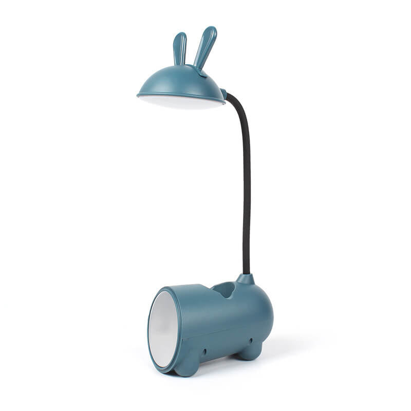 Brehn | LED Schreibtischlampe Rabbit mit Stiftorganizer – Touch-Steuerung und USB-Ladung für Mädchen