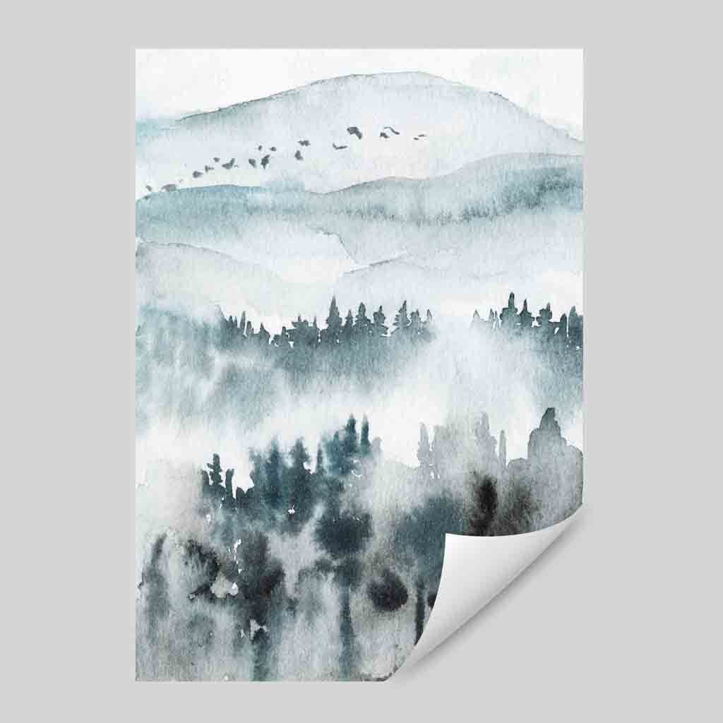 Abstrakter Landschaftskunstdruck von Gemälde Nr. 3