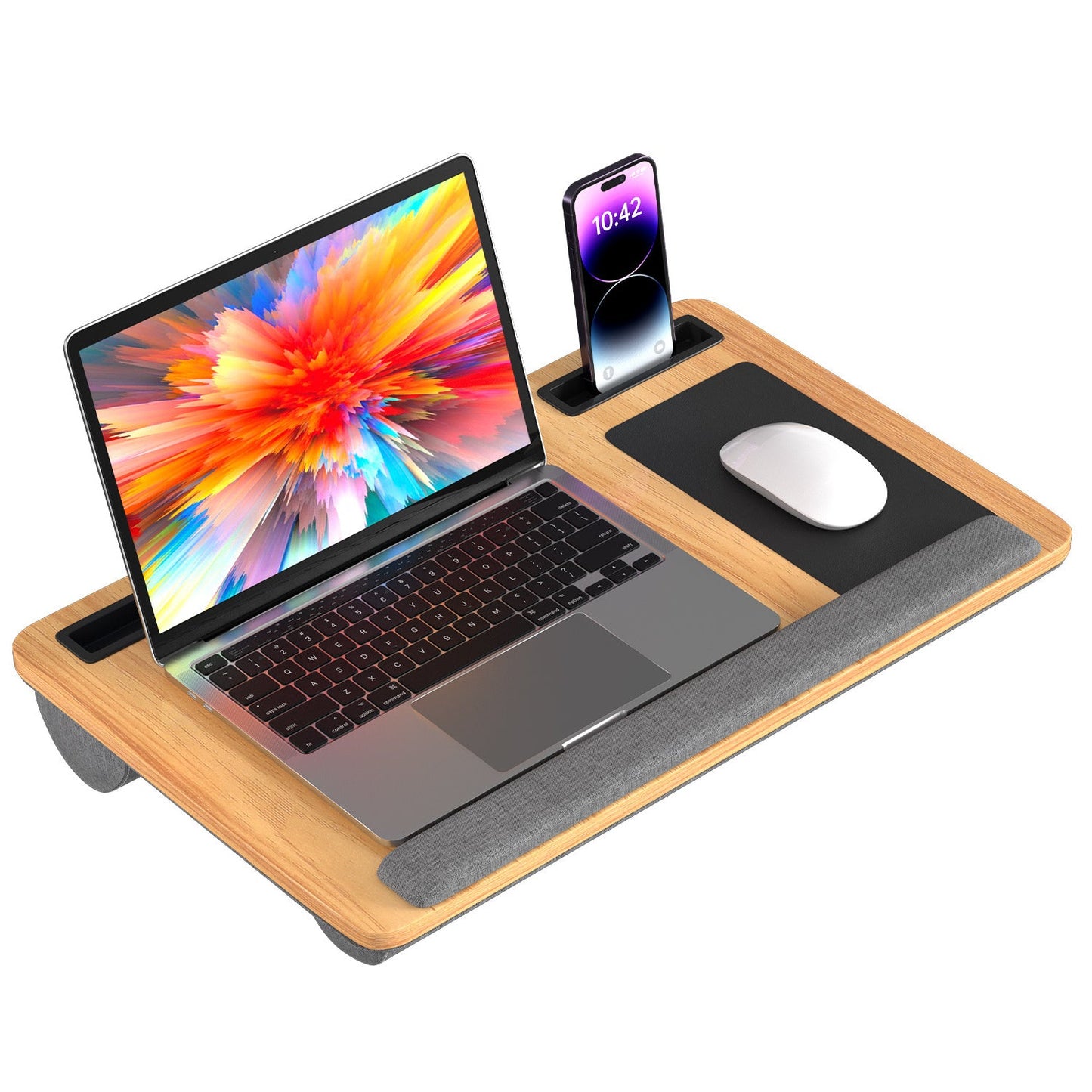 Laptopkissen Ergonomisch Laptoptisch mit Handgelenkauflage & Hepolsterter | Brehn