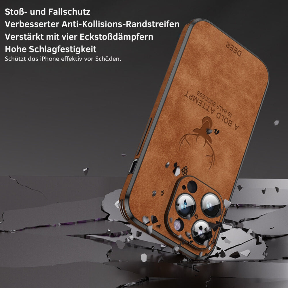 Brehn | Deer - Luxuriöse Leder-iPhone-Hülle mit stilvollem Design und stoßfestem Schutz