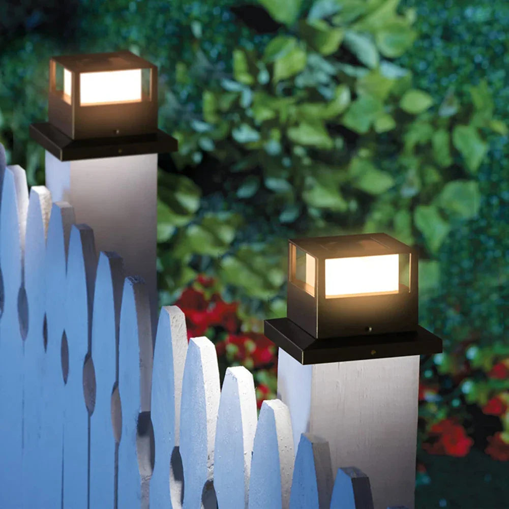 LED Solar-Säulenleuchte für Außenbereich - Wetterfeste und energiesparende Außenbeleuchtung, ideal für Garten und Terrasse | Brehn