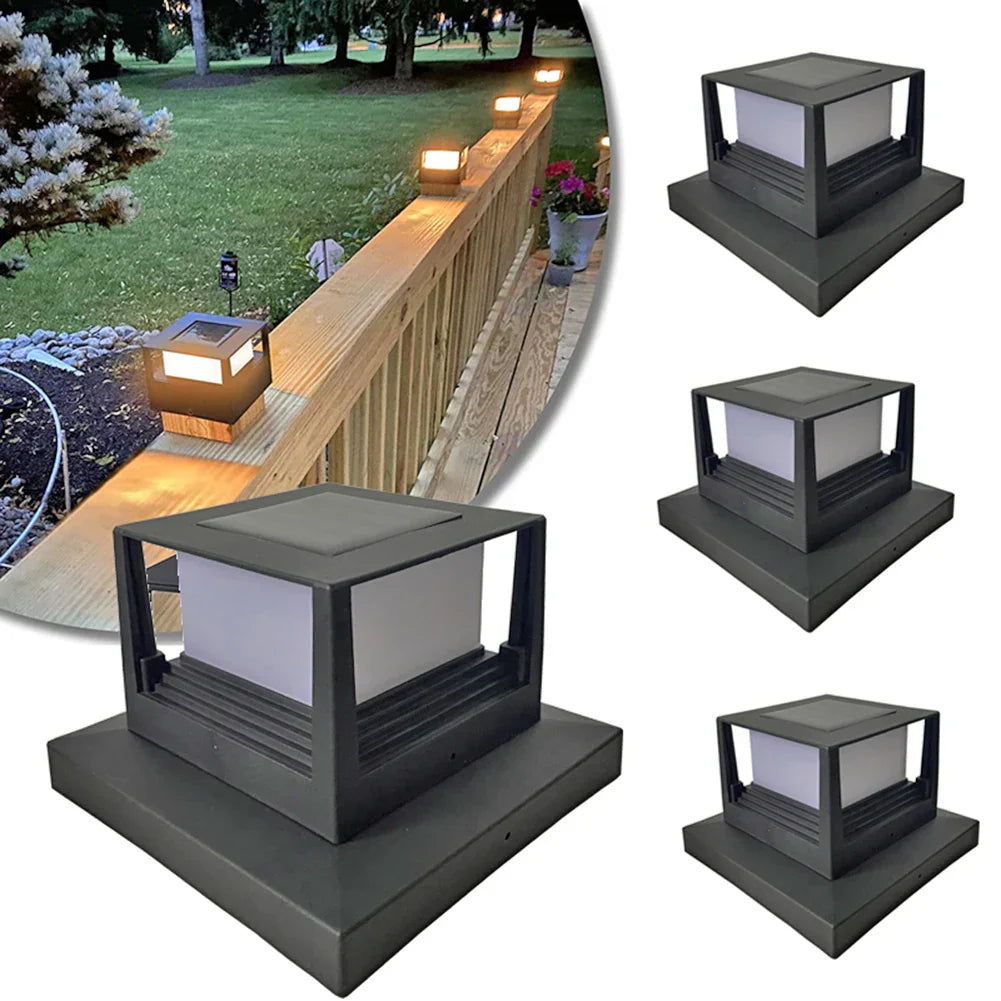 LED Solar-Säulenleuchte für Außenbereich - Wetterfeste und energiesparende Außenbeleuchtung, ideal für Garten und Terrasse | Brehn