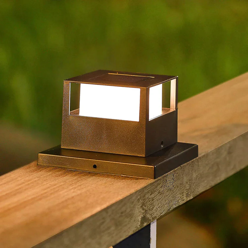 LED Solar-Säulenleuchte für Außenbereich - Wetterfeste und energiesparende Außenbeleuchtung, ideal für Garten und Terrasse | Brehn