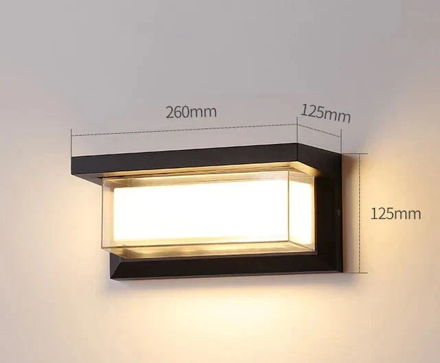 Moderne Wandleuchte für den Außenbereich – Wetterfeste LED-Außenleuchte für Terrasse & Garten | Brehn