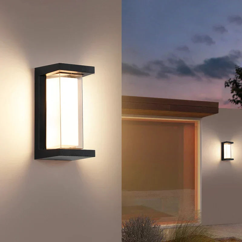 Moderne Wandleuchte für den Außenbereich – Wetterfeste LED-Außenleuchte für Terrasse & Garten | Brehn