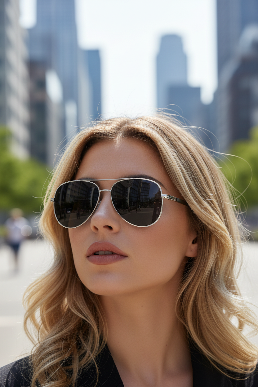 Aviator-Sonnenbrille UV400 mit Entspiegelung | Brehn