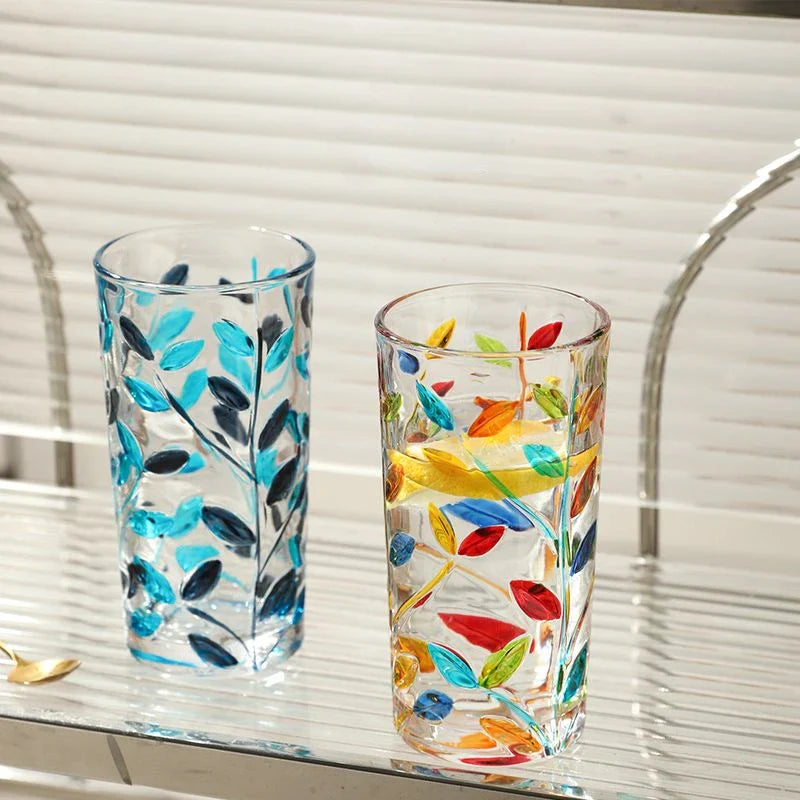 Handgemalte Blattglas-Tasse | Brehn
