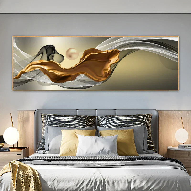 Leichte Luxus Fließende Abstrakte Band Wandkunst Fein Kunst Leinwanddrucke Weitformatbild Für Über Dem Bett Bilder Für Über Der Couch