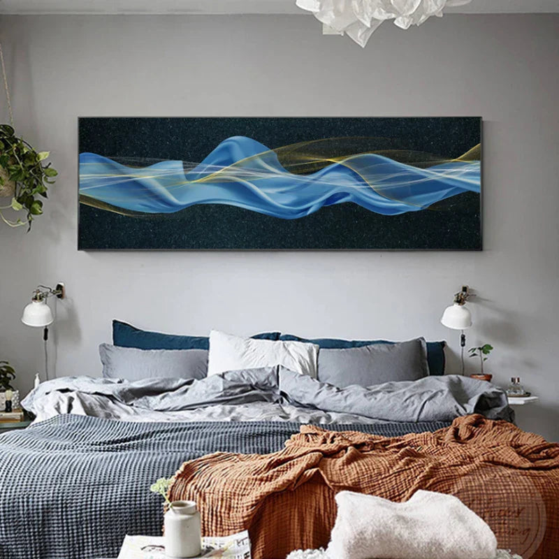 Leichte Luxus Fließende Abstrakte Band Wandkunst Fein Kunst Leinwanddrucke Weitformatbild Für Über Dem Bett Bilder Für Über Der Couch