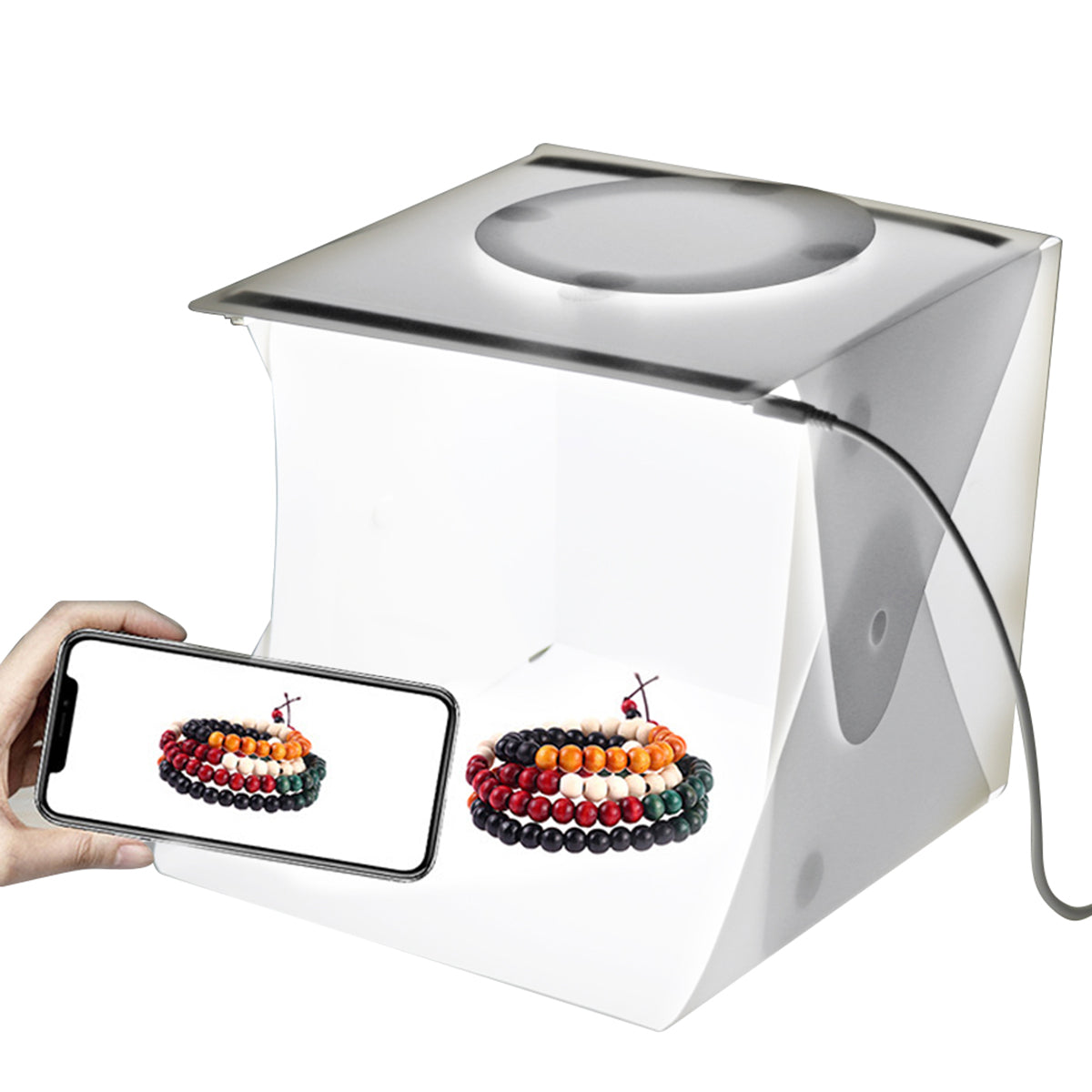 Mini Foto Studio - Faltbare Lichtbox mit LED | Brehn
