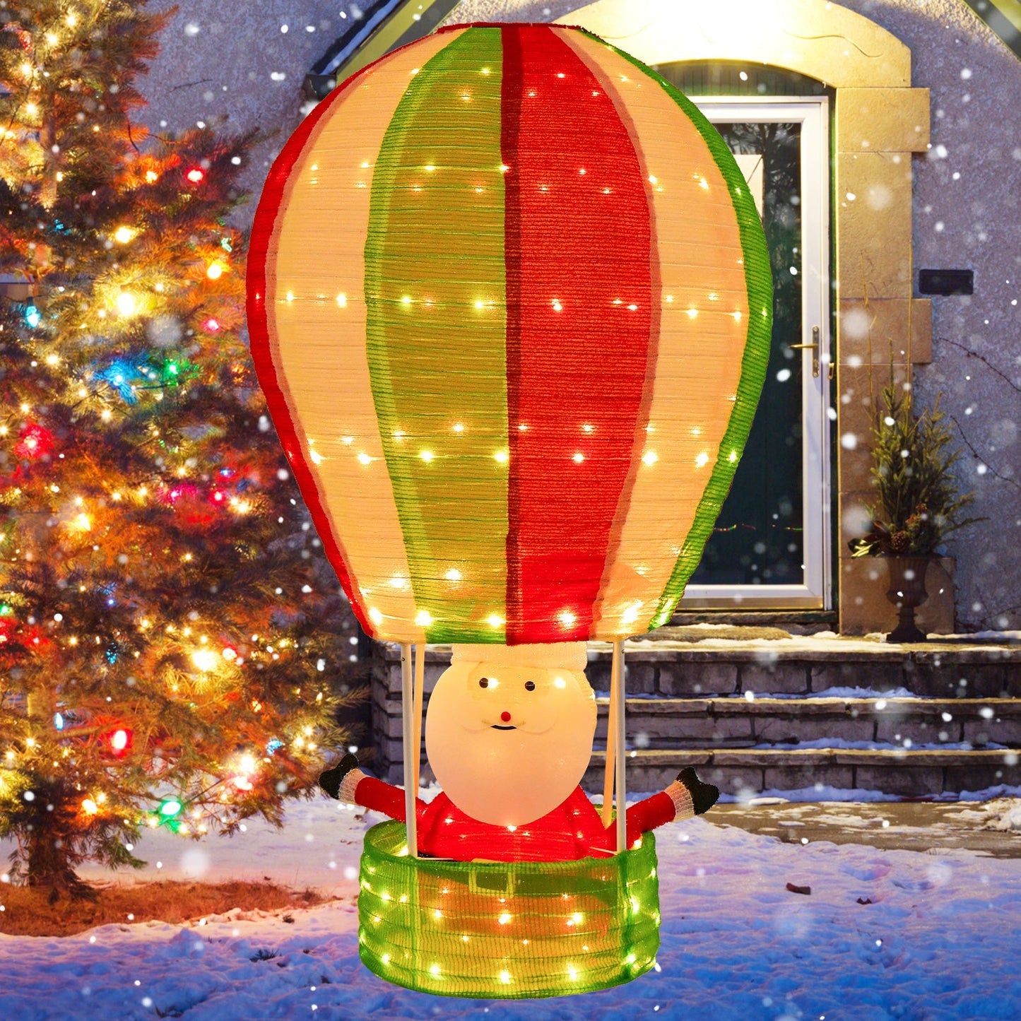 Brehn | GlowBalloon – Pop-up-Weihnachtsdekoration mit LED-Weihnachtsmannanzeige