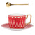 Quadratischer Kaffeebecher mit Retro-Muster