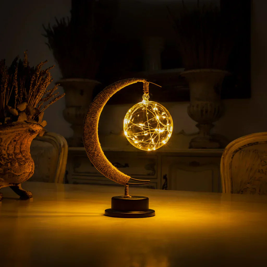 LED-Mondlampe, dekorative Tischleuchte fürs Schlafzimmer
