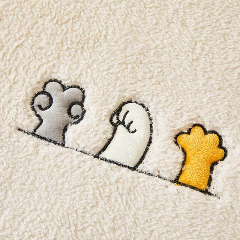 Lovelie Katzpfoten Sherpa Fleece Anti-Rutsch Sofaüberzug | Brehn