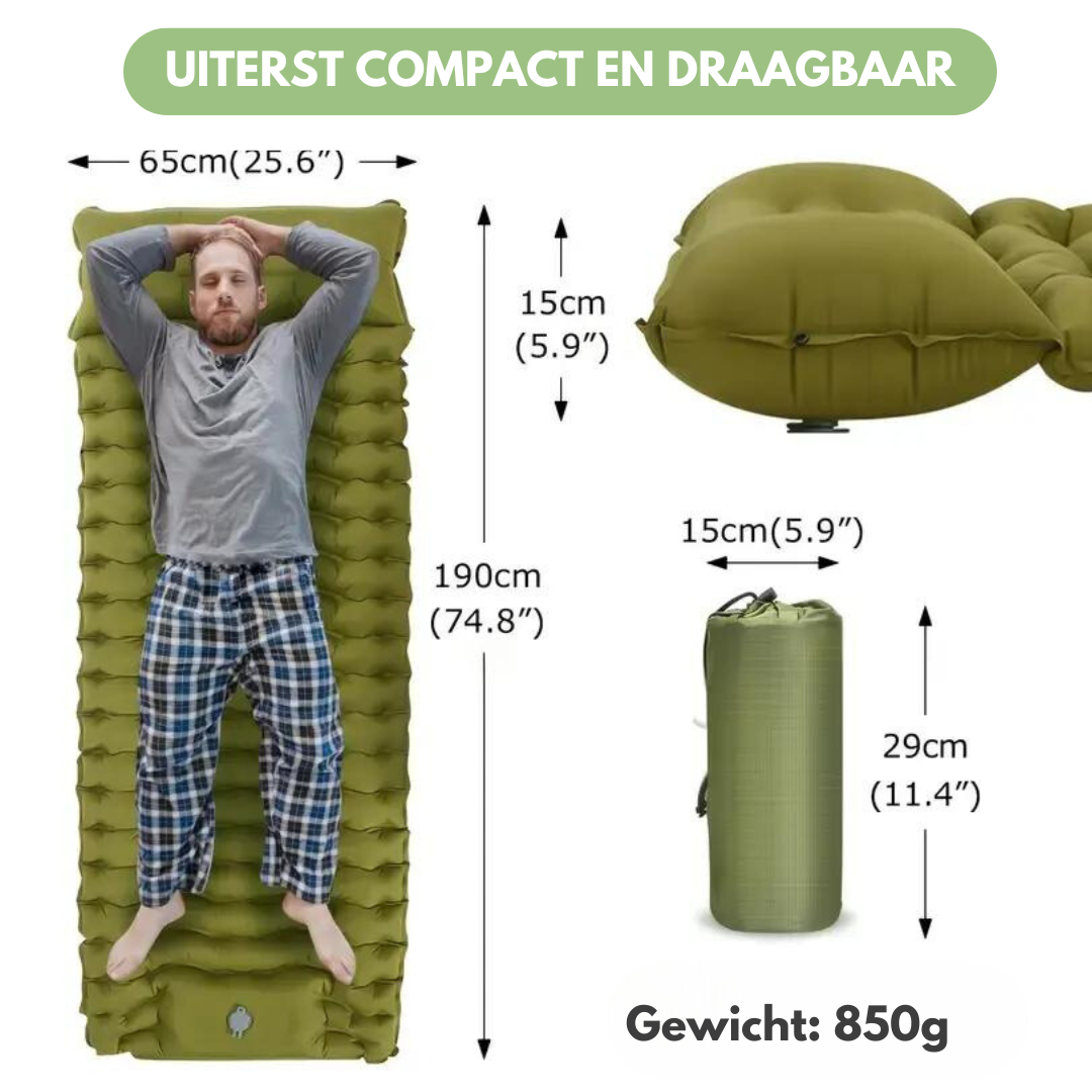 Brehn | Schlafmatte - Camping - Eingebauter Pump