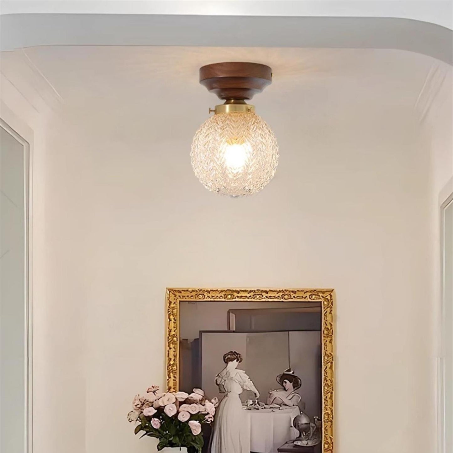 Brehn | Retro Kristallglas Deckenlampe