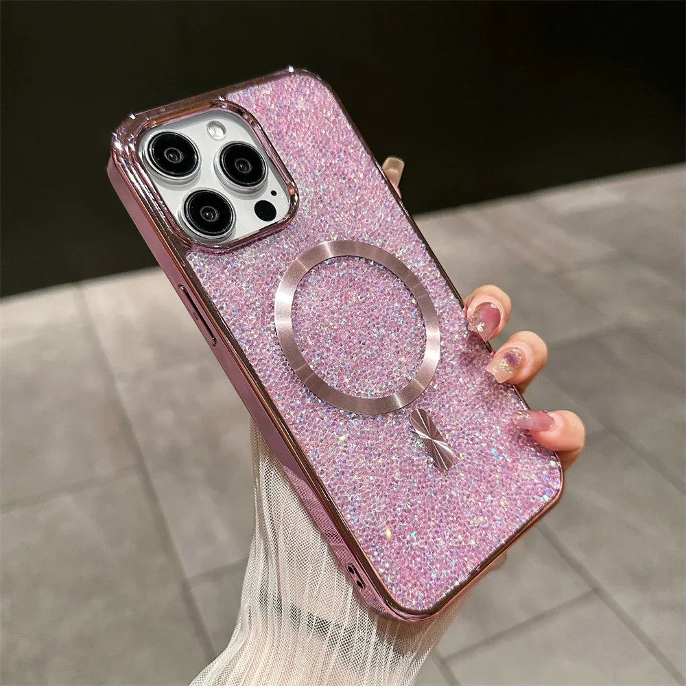 Brehn | Bling Glitter Magnetische Hülle Für iPhone