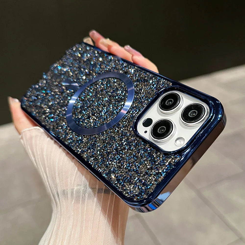 Bling Glitter Magnetische Hülle Für iPhone