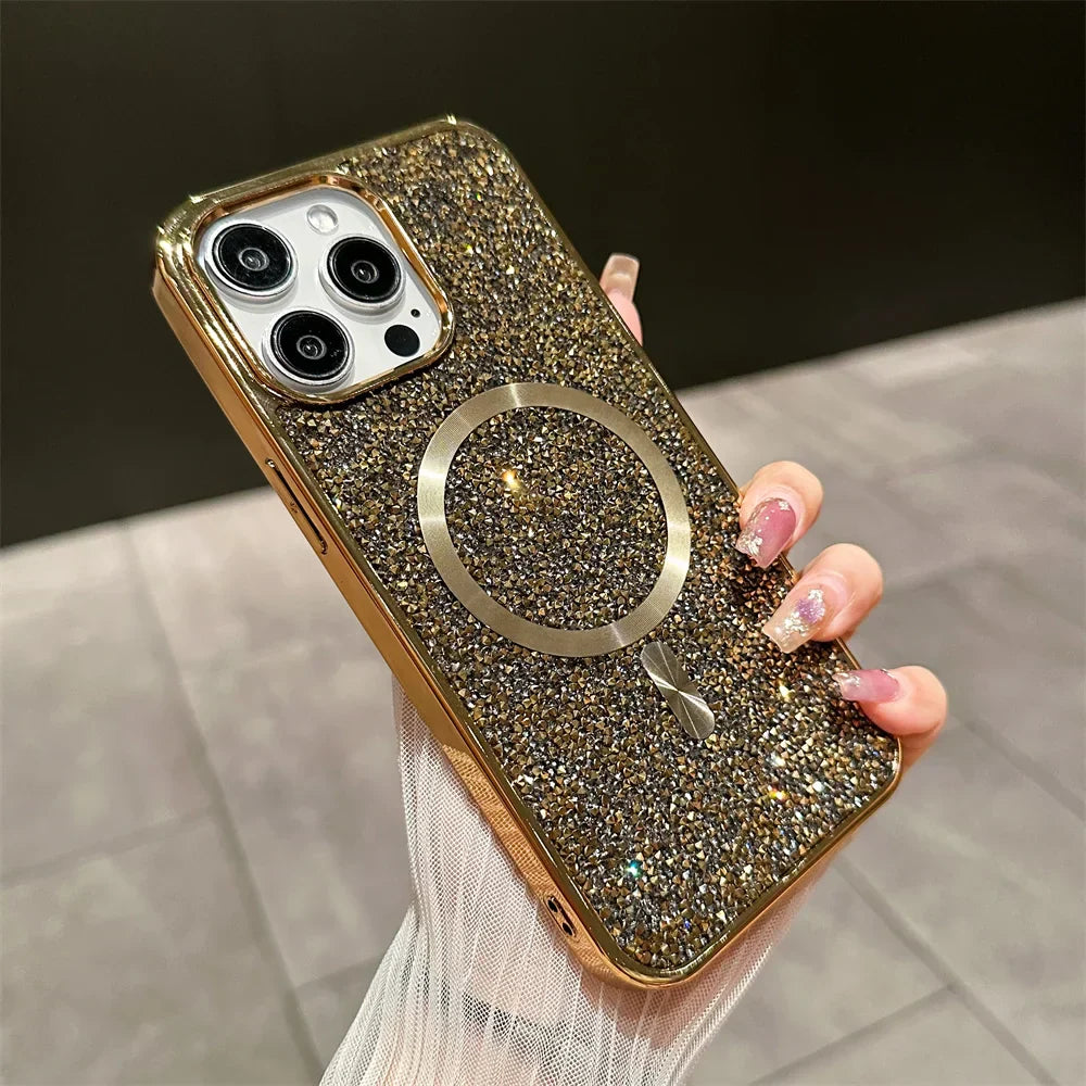 Brehn | Bling Glitter Magnetische Hülle Für iPhone