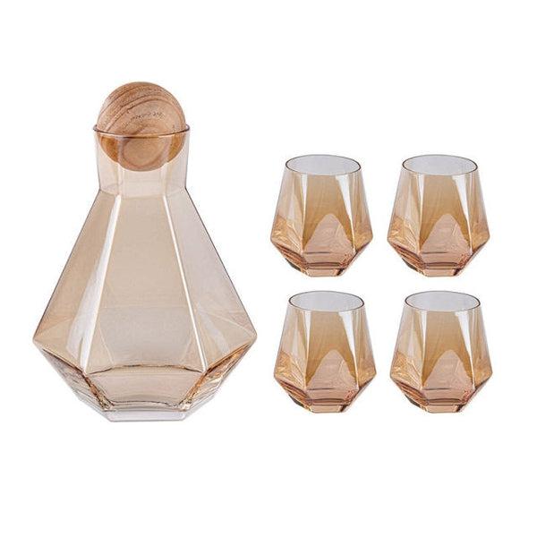 Luxus Diamantförmiger Krug und Trinkgläser Set | Brehn