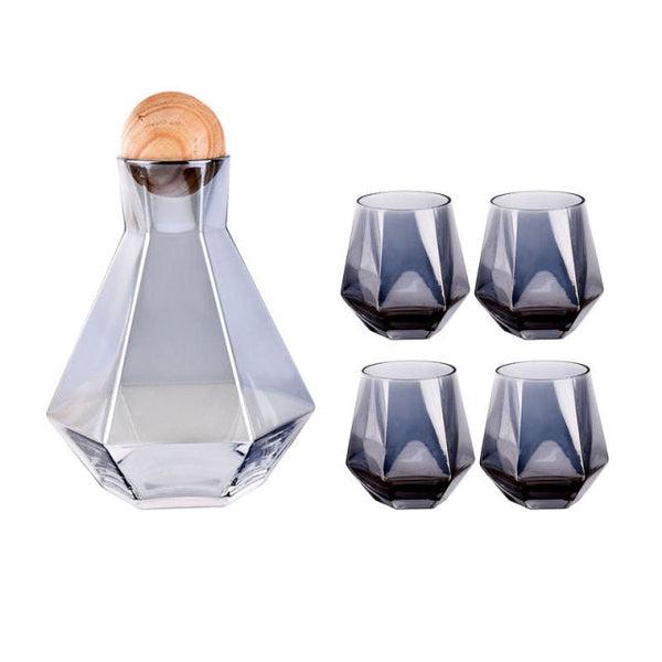 Luxus Diamantförmiger Krug und Trinkgläser Set | Brehn