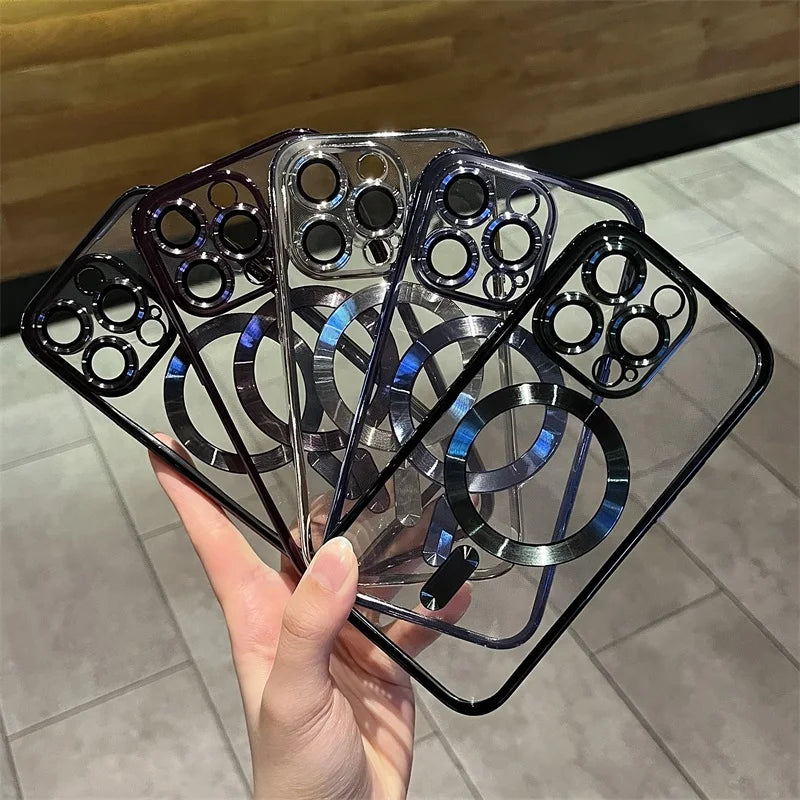 Brehn | Plating Clear Soft Magnetic Case für iPhone
