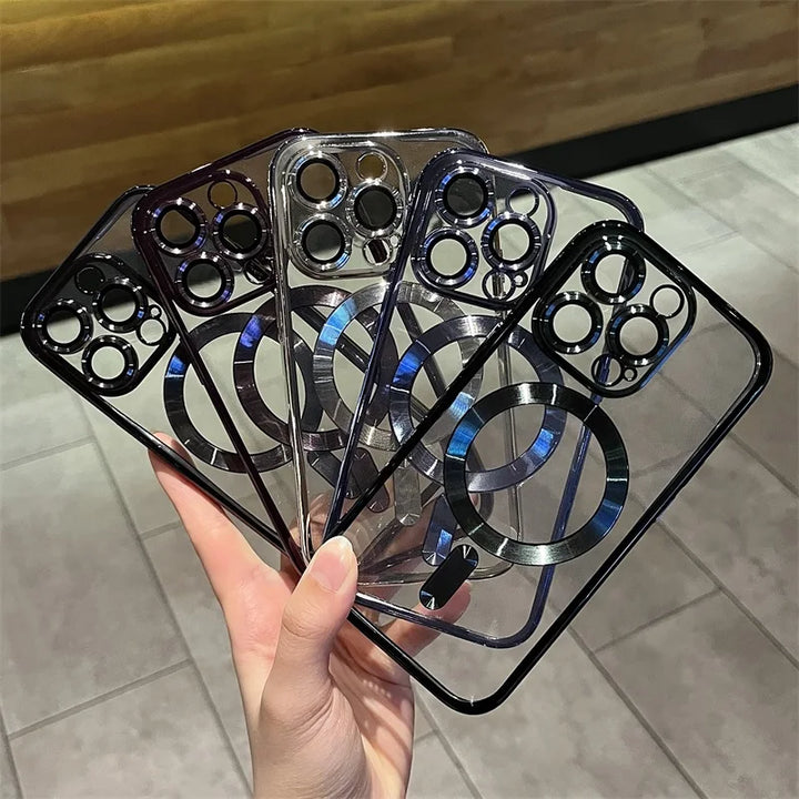 Brehn | Plating Clear Soft Magnetic Case für iPhone