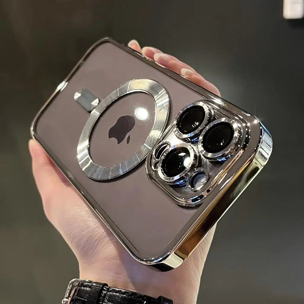 Brehn | Plating Clear Soft Magnetic Case für iPhone