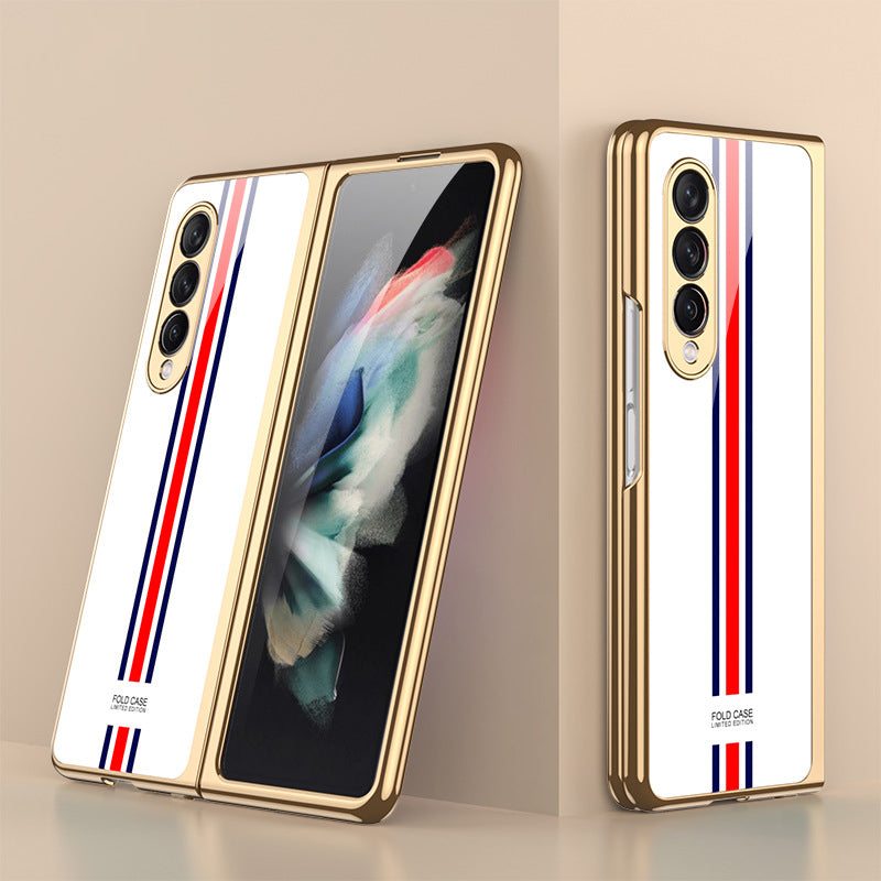 Luxuriöse Schutzhülle aus gehärtetem Glas mit hochwertiger Beschichtung für Samsung Galaxy Z Fold 3 5G