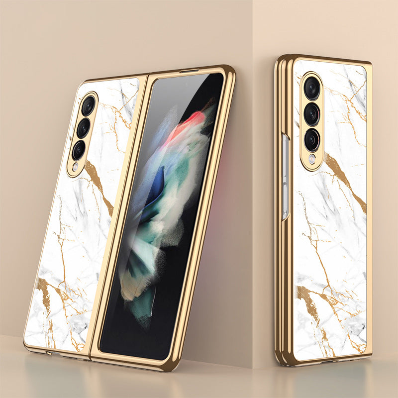 Luxuriöse Schutzhülle aus gehärtetem Glas mit hochwertiger Beschichtung für Samsung Galaxy Z Fold 3 5G