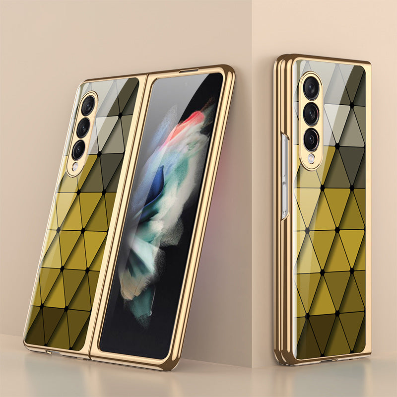 Luxuriöse Schutzhülle aus gehärtetem Glas mit hochwertiger Beschichtung für Samsung Galaxy Z Fold 3 5G