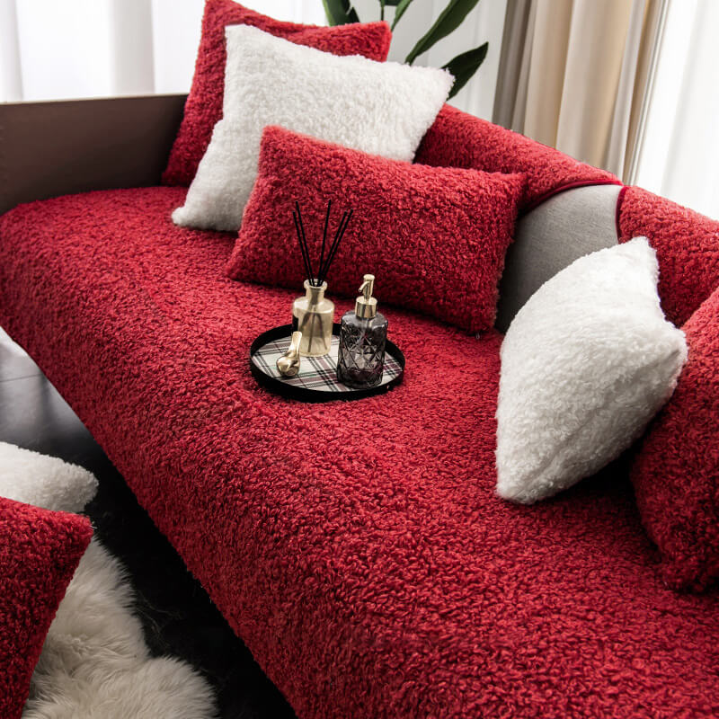 Brehn | Luxus Warmes Fleece Möbel Schutzmatte Rutschfeste Sofa Abdeckung