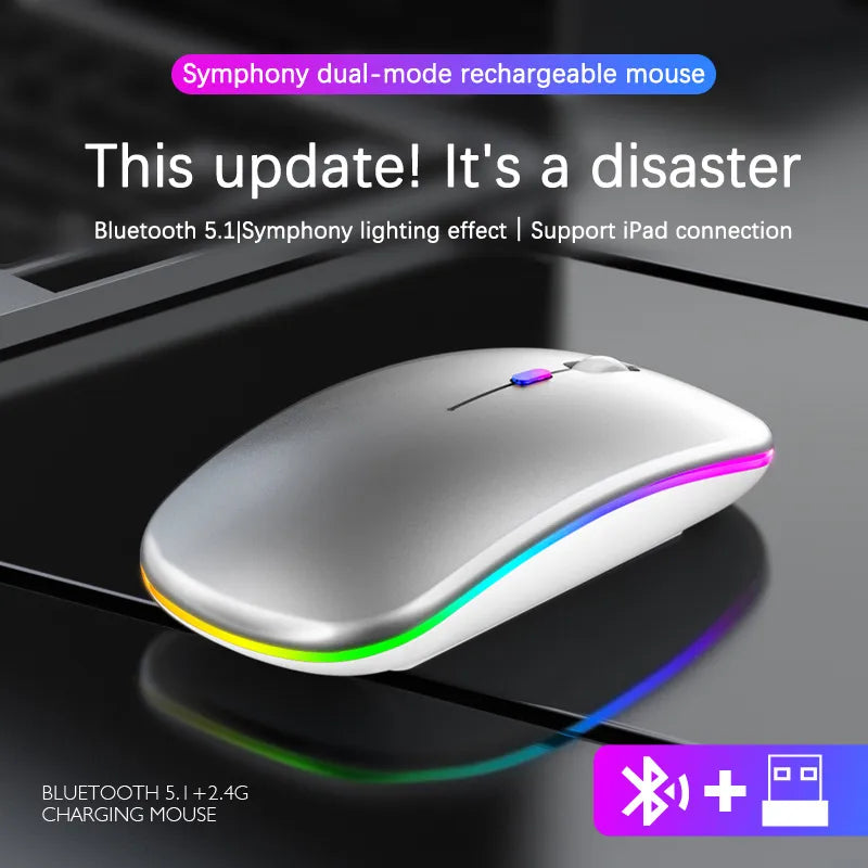 Brehn | Eindhoven Drahtlose LED-Maus | Wiederaufladbare Bluetooth-Maus