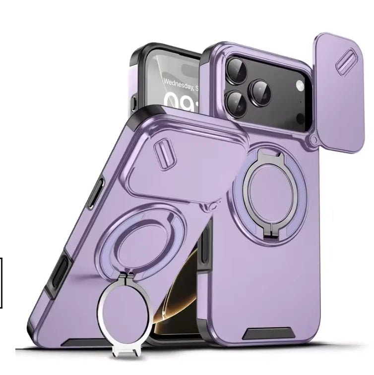 Robuste, stoßfeste Hülle mit magnetischem Ringhalter für iPhone 17
