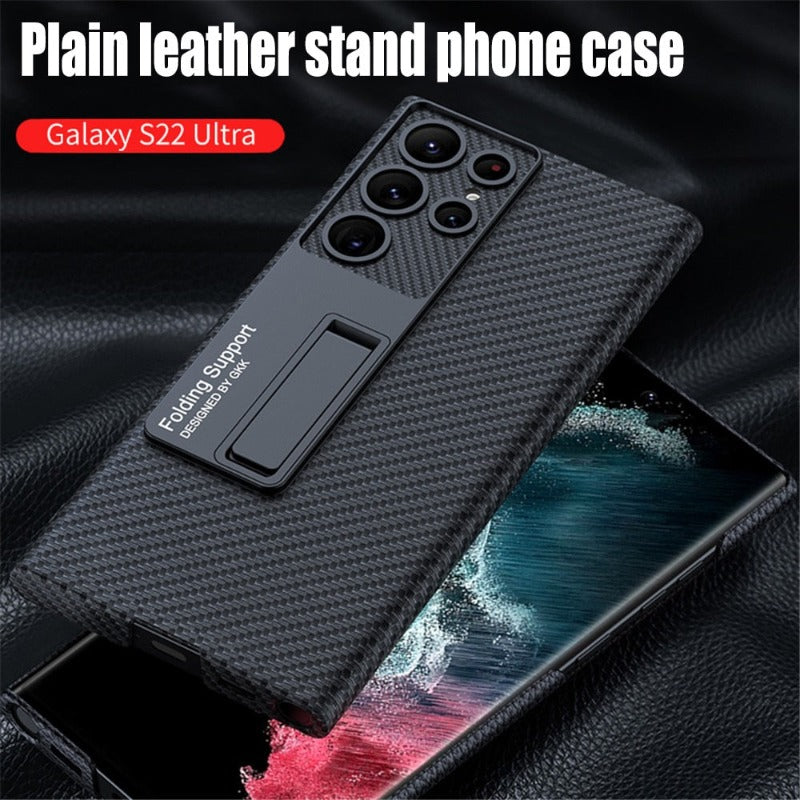 Brehn | Luxuriöse, ultradünne Leder-Telefonhülle, stoßfest, für Samsung Galaxy 23