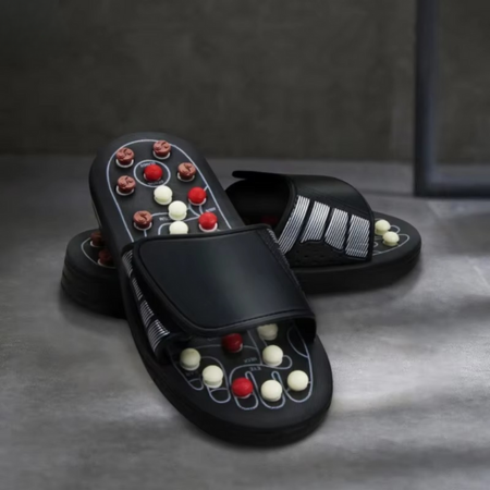 Fußmassage-Slipper mit Kieselstein-Akupressur-Therapie