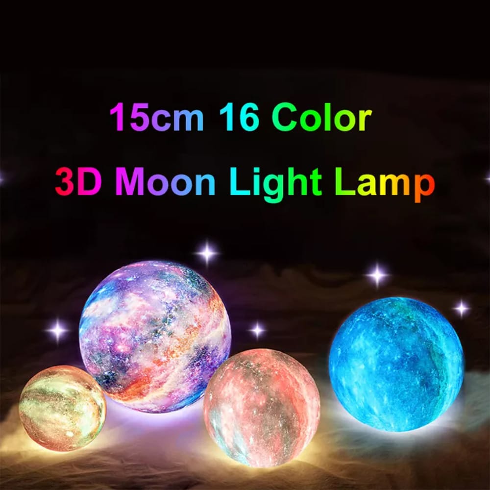 Mondlampe -16 Farben - LED - mit Touch-Funktion und Fernbedienung | Brehn