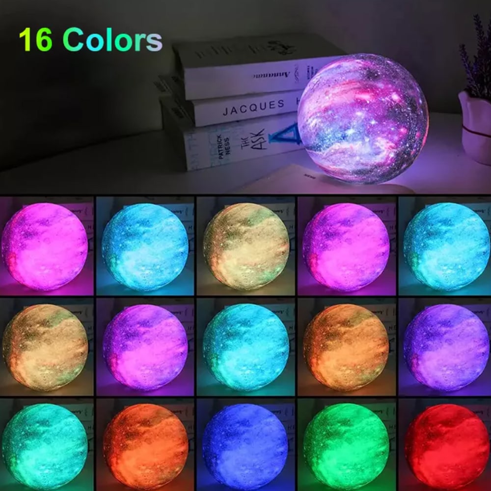Mondlampe -16 Farben - LED - mit Touch-Funktion und Fernbedienung | Brehn