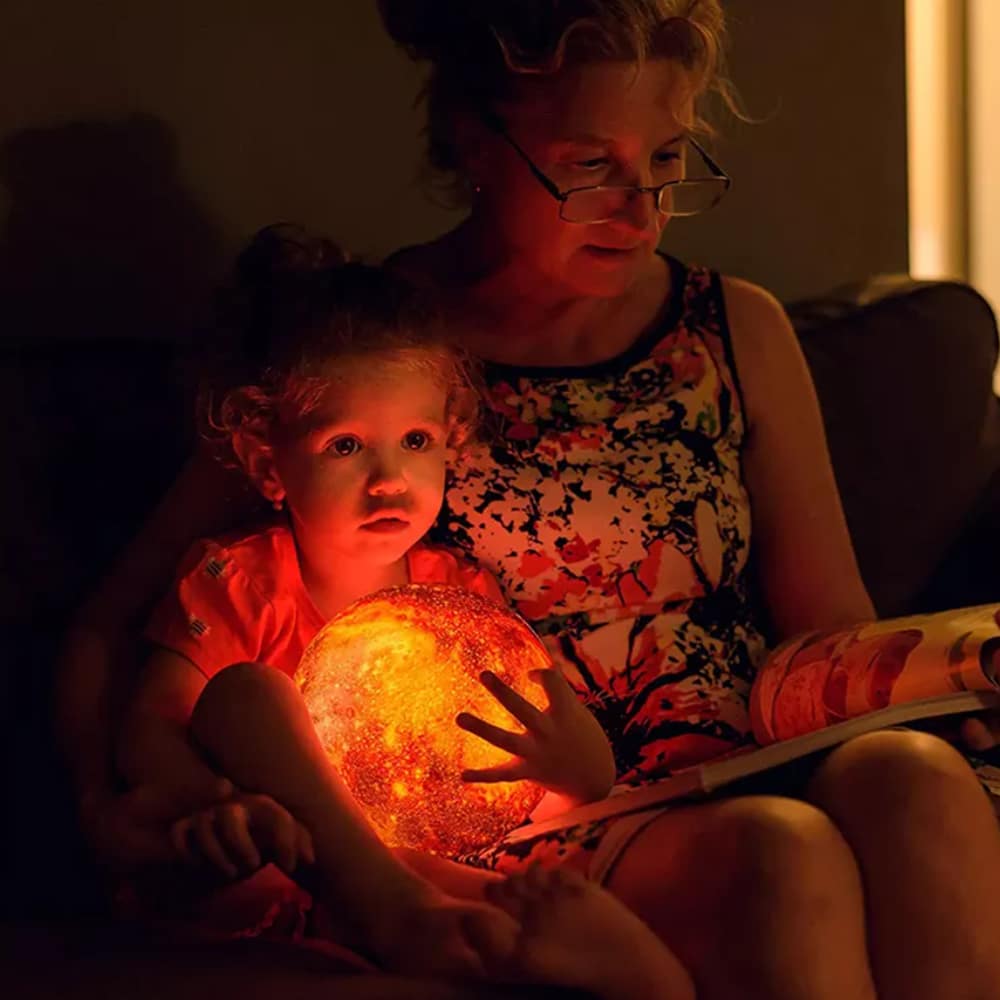 Mondlampe -16 Farben - LED - mit Touch-Funktion und Fernbedienung | Brehn