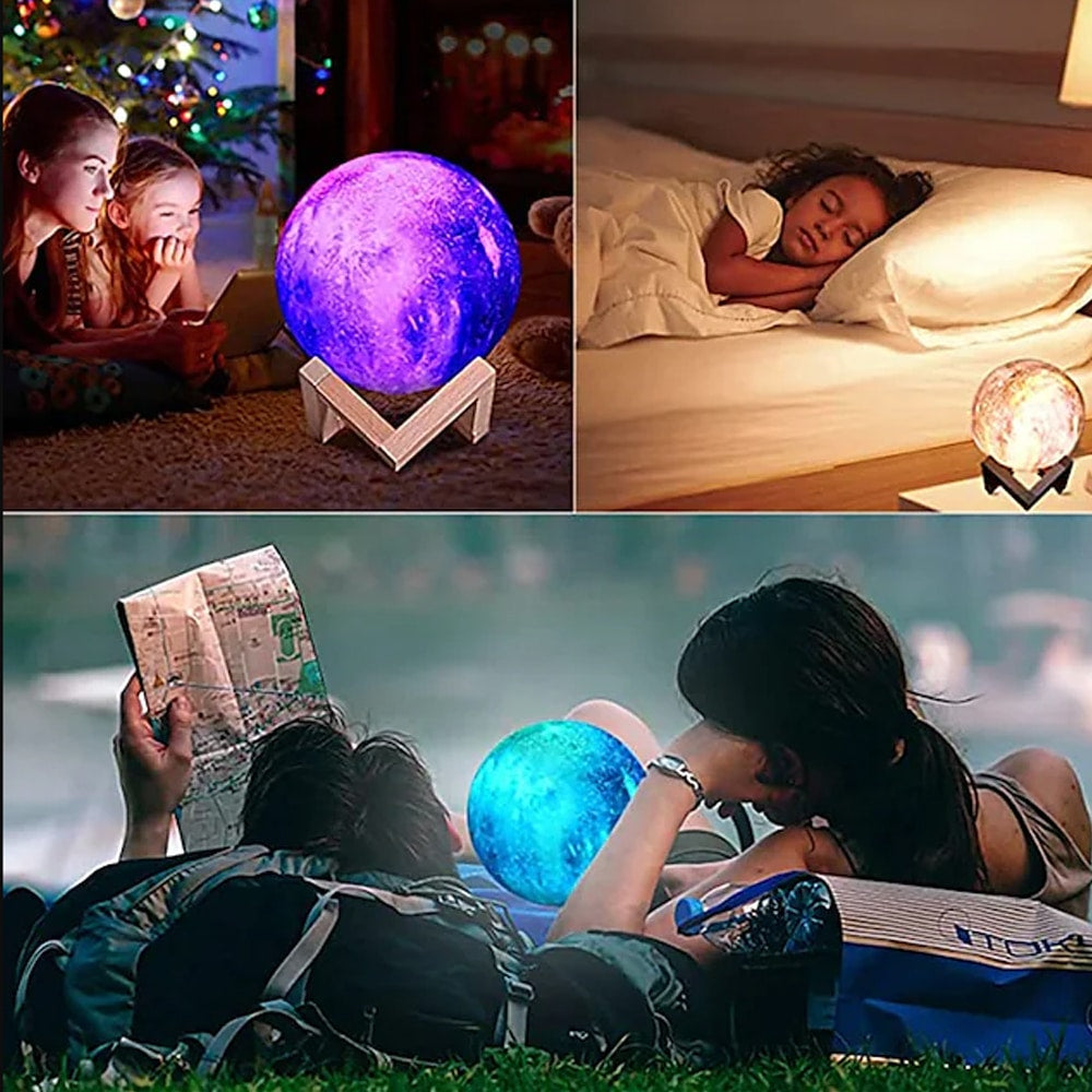 Mondlampe -16 Farben - LED - mit Touch-Funktion und Fernbedienung | Brehn