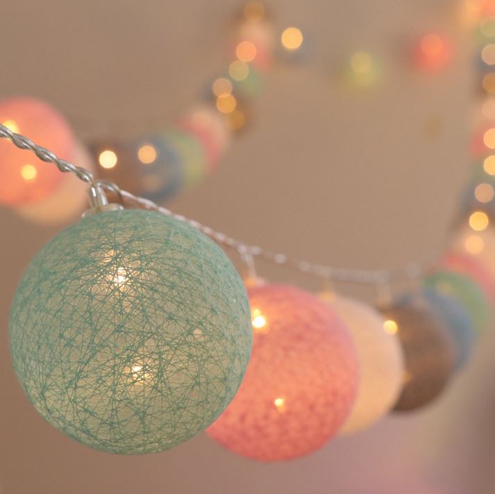 Fröhliche Baumwolle Licht Ball Girlande - LumiBall | Brehn