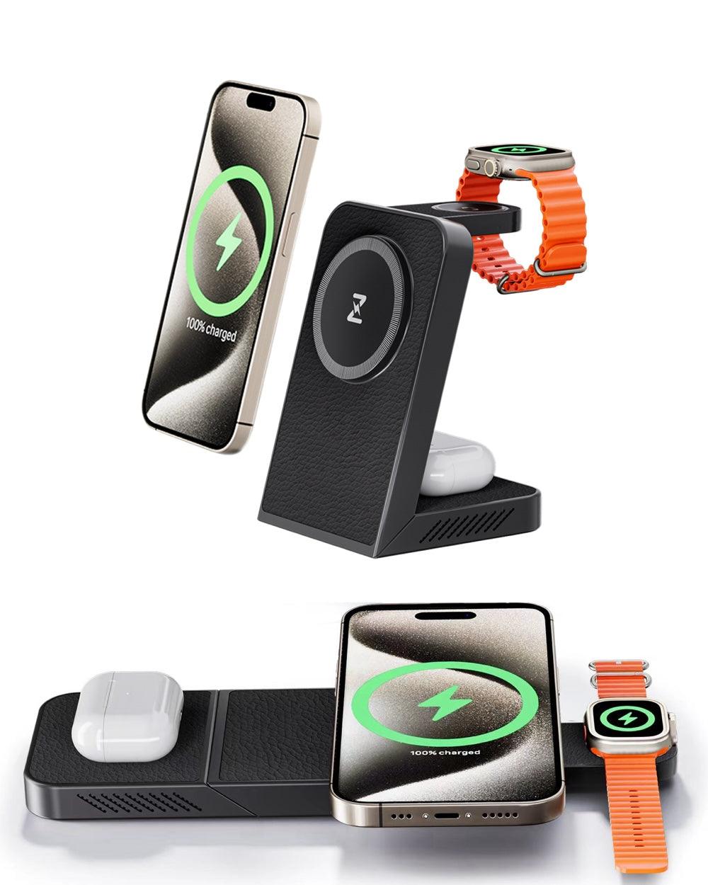 Brehn | LuxCharge Elite Wireless Hub | 3-in-1 Schnelllade-Lösung für nahtlosen Komfort