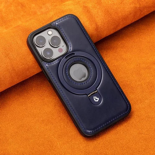 Brehn | Magnetische Hülle mit Ständer für iPhone – PU-Leder, kompatibel mit MagSafe