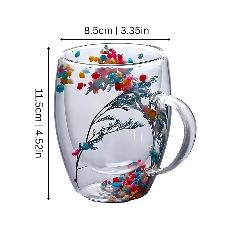 Floral Glass Cup | Brehn