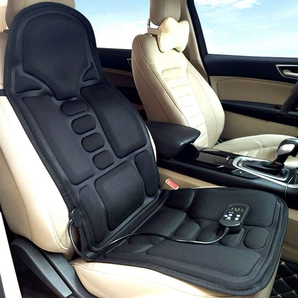 Brehn | Ergonomische Massage-Sitzauflage | Shiatsu- & Vibrationsmassage für Nacken, Rücken & Oberschenkel | Zuschaltbare Wärmefunktion | Inkl. Auto-Adapter & Fernbedienung