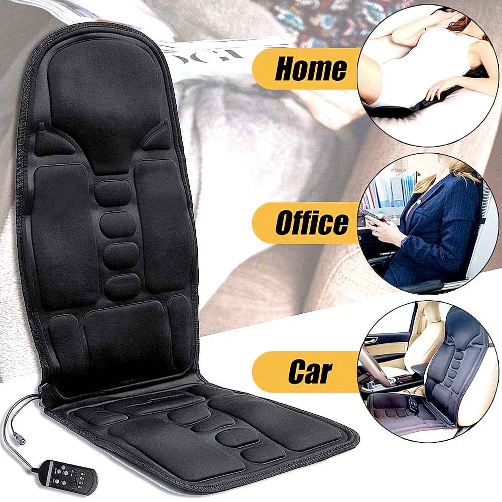 Brehn | Ergonomische Massage-Sitzauflage | Shiatsu- & Vibrationsmassage für Nacken, Rücken & Oberschenkel | Zuschaltbare Wärmefunktion | Inkl. Auto-Adapter & Fernbedienung