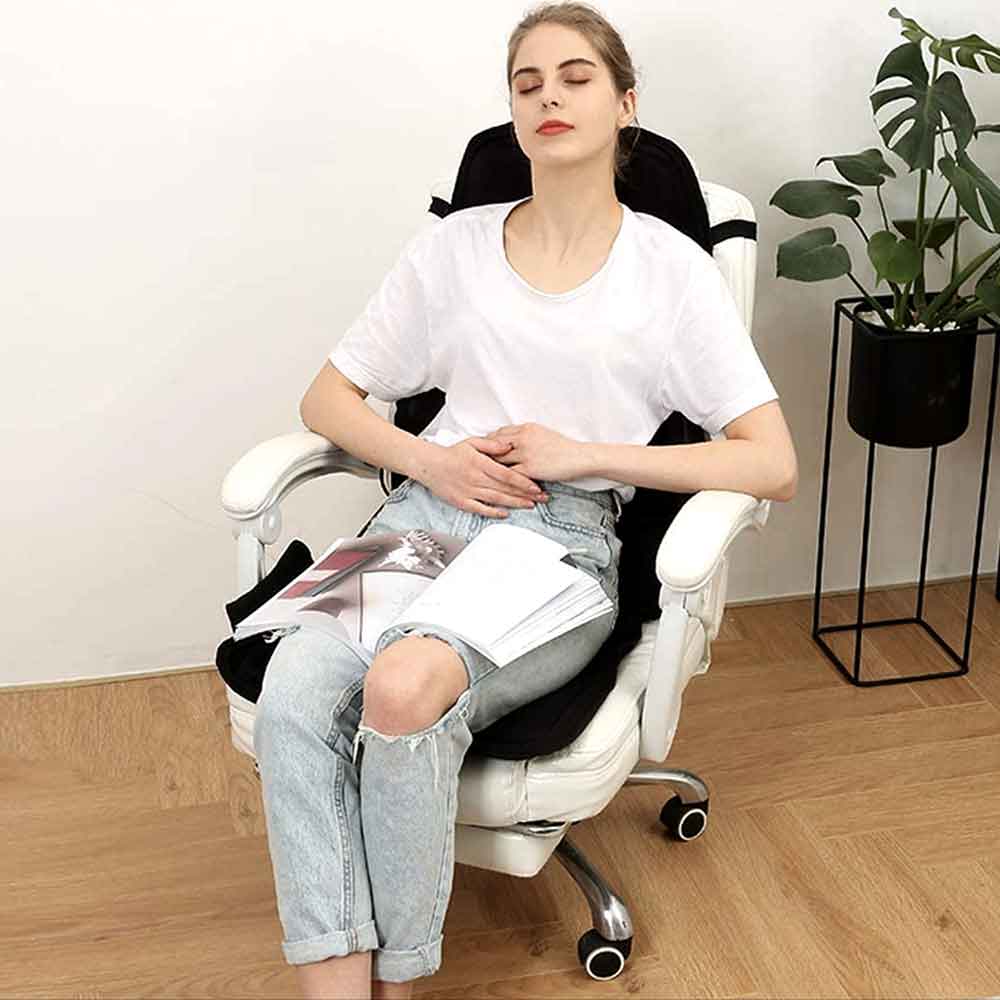 Brehn | Ergonomische Massage-Sitzauflage | Shiatsu- & Vibrationsmassage für Nacken, Rücken & Oberschenkel | Zuschaltbare Wärmefunktion | Inkl. Auto-Adapter & Fernbedienung
