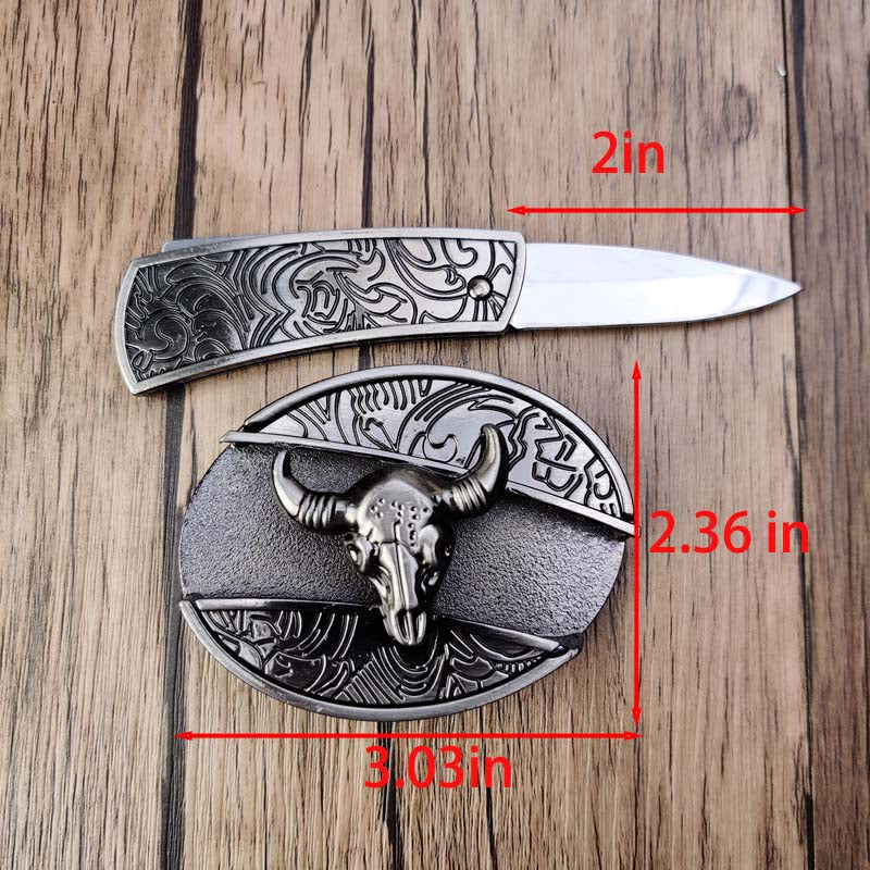 Brehn | Metall Oval Cowboys Gürtelschnalle