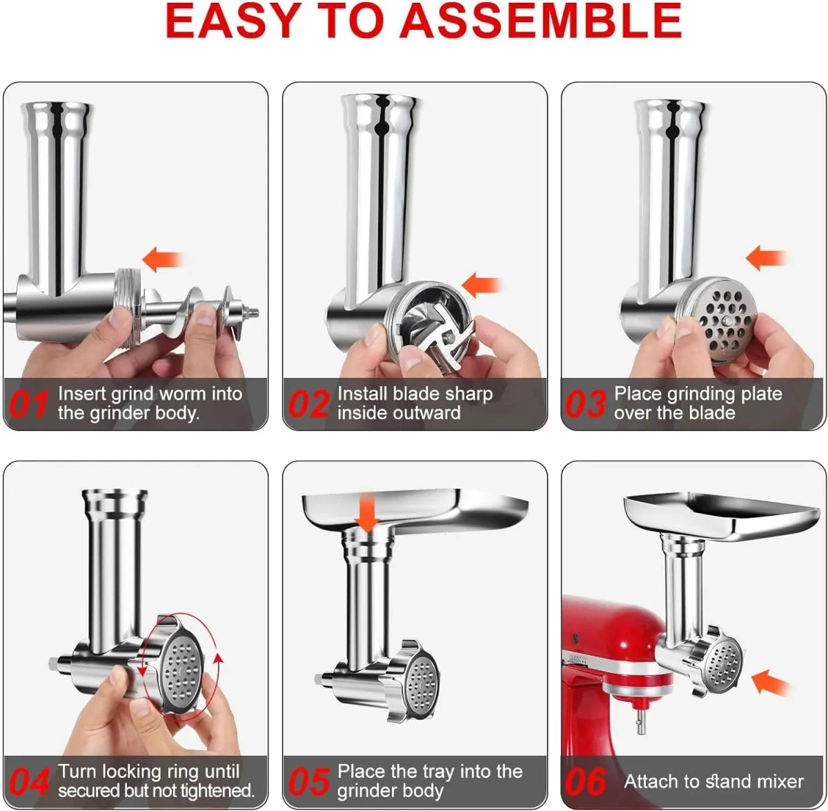 GRINDLIVA Fleischwolfaufsatz für KitchenAid | Brehn