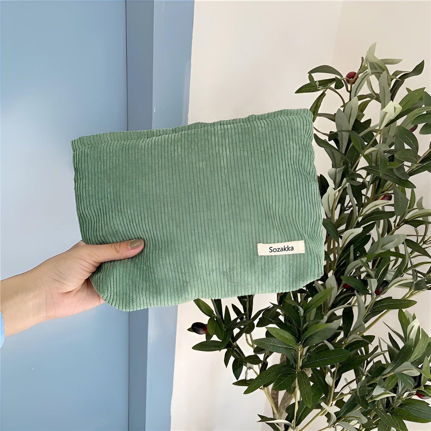 CorduroyGlam Tasche - Cord geräumige Organizer-Tasche für Kosmetik | Brehn
